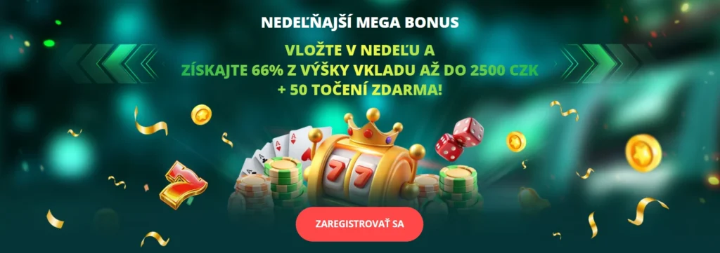 22Bet Casino nedeľný bonus