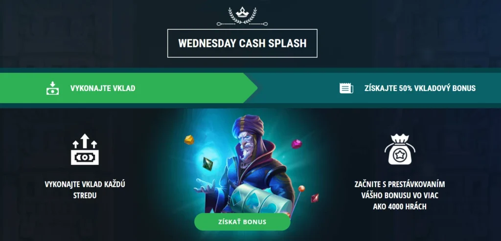 22Bet Casino stredajší bonus