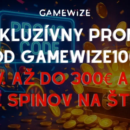 🎉 Exkluzívny promo kód pre vás: GAMEWIZE100 – 200% až  do 300€ a 250 free spinov na štart!
