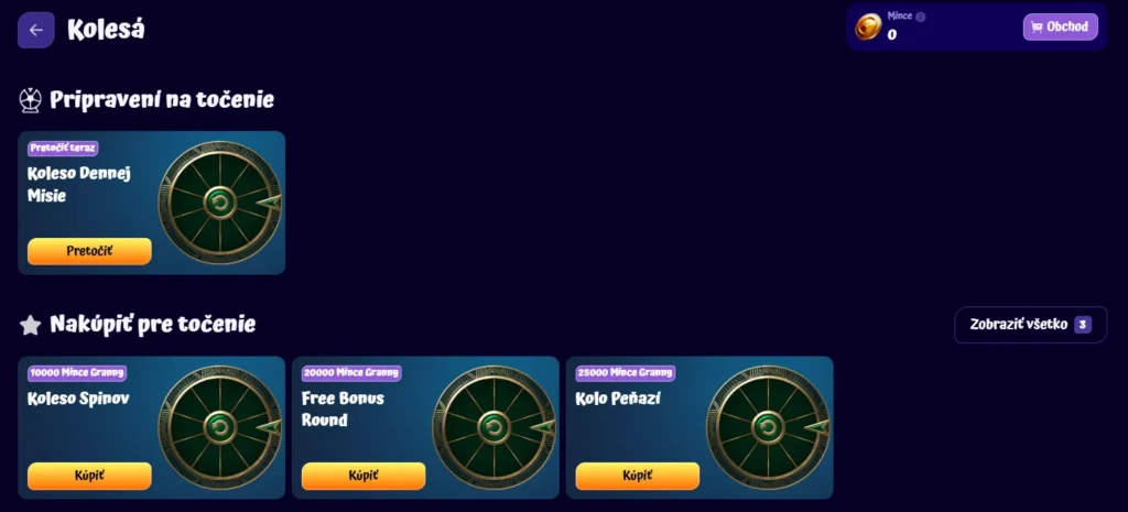 Spingranny Casino kolesá šťastia