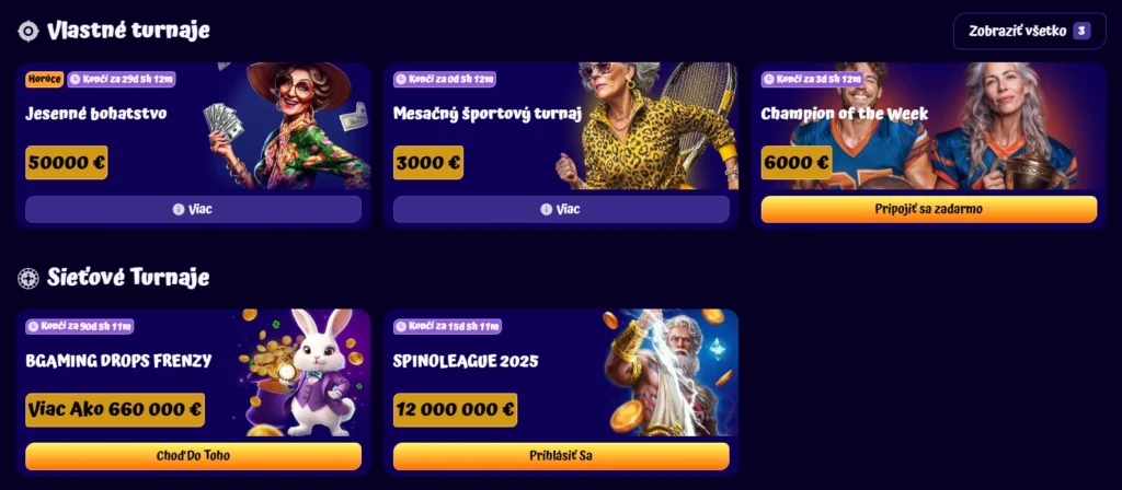 Spingranny Casino turnaje