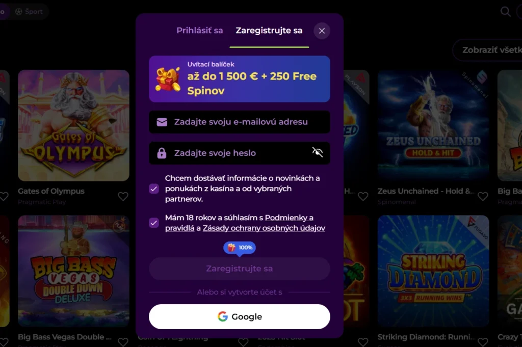 Spinmama Casino registrácia