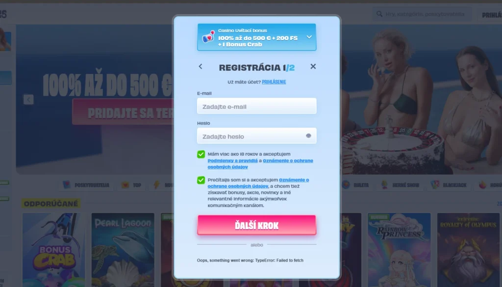 OnlySpins Casino registrácia