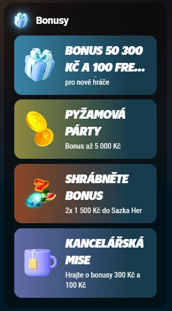 Sazka Hry bonusy