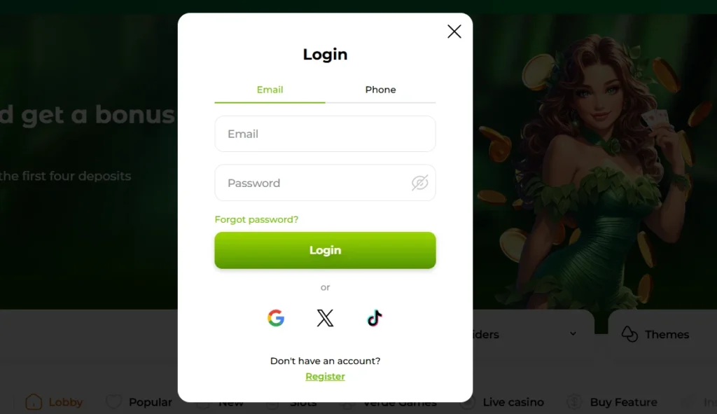 Verde Casino prihlásenie