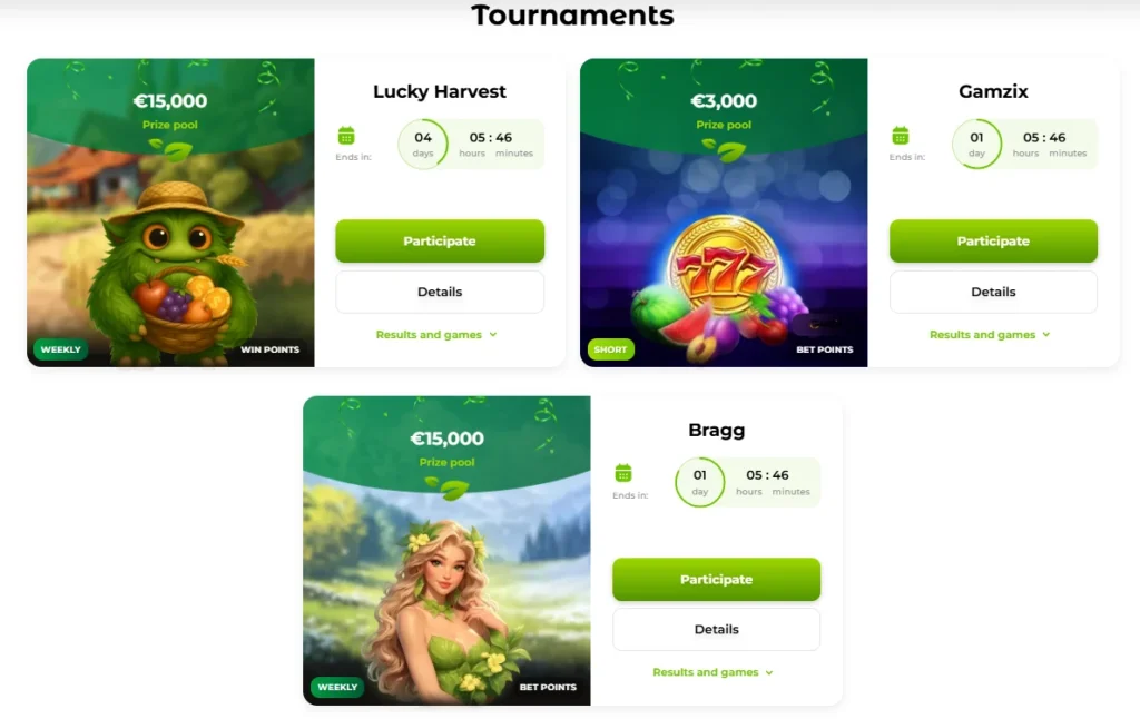 Verde Casino turnaje