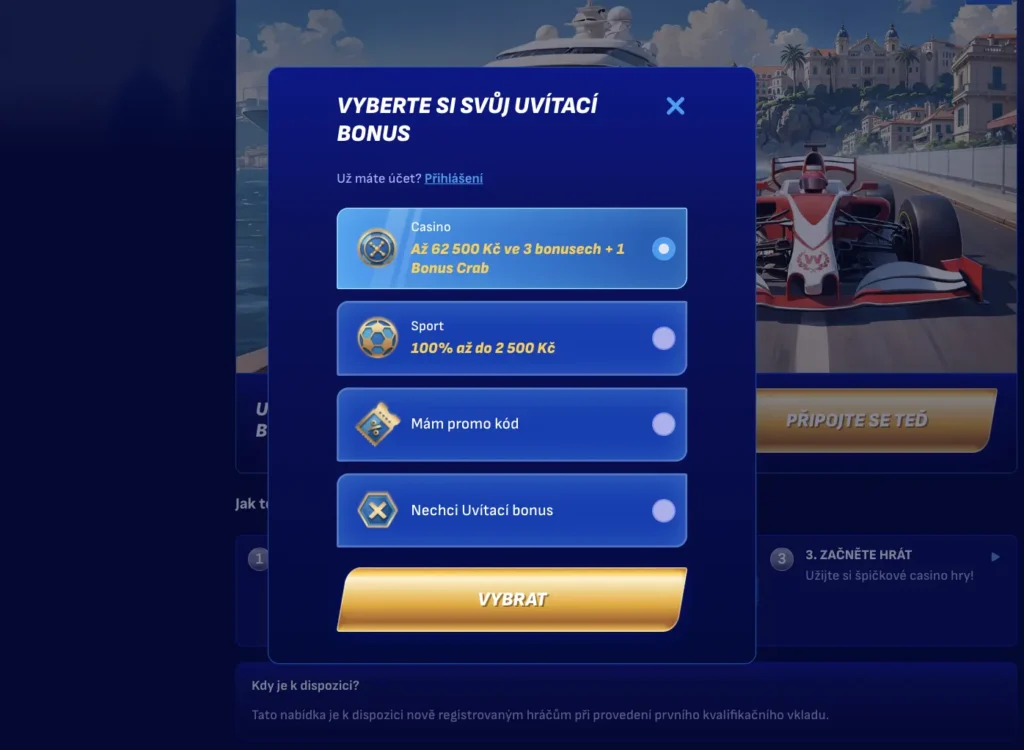 Ako bonus krok-za-krokom získať