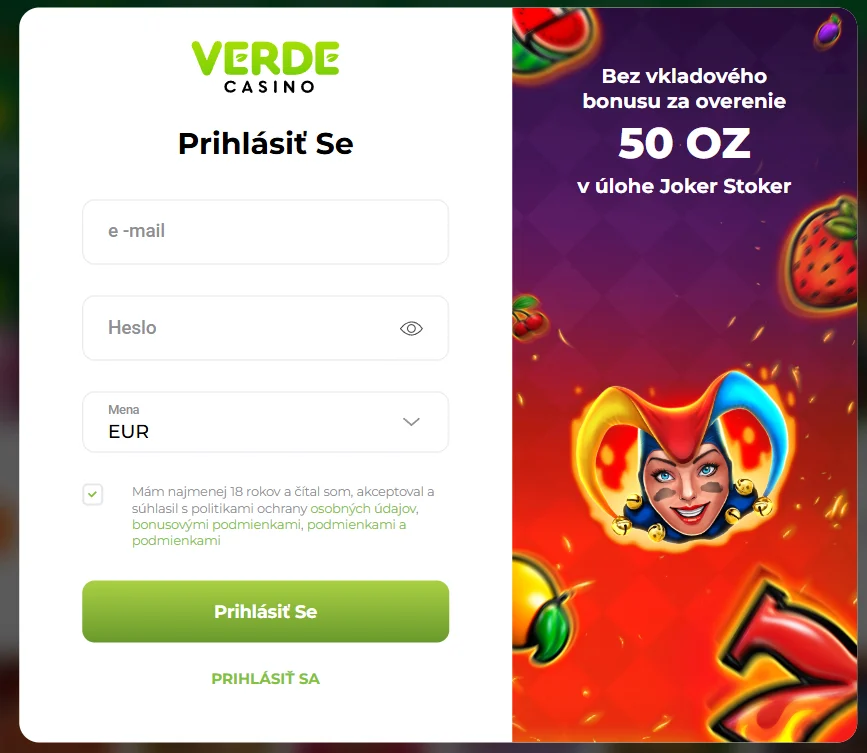50 free spinov vo verde casino návod ako na to