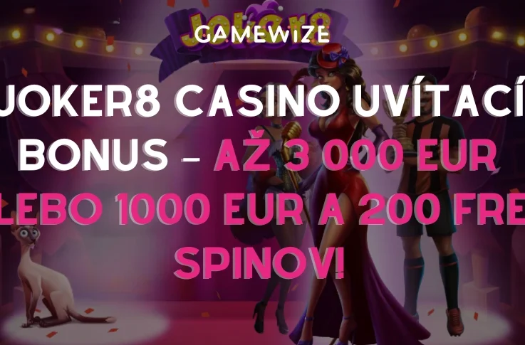 🎭 Joker8 Casino uvítací bonus: Vyberte si svoju cestu a odštartujte s Bankrollom až 3 000 EUR alebo 1000 EUR a 200 free spinov!