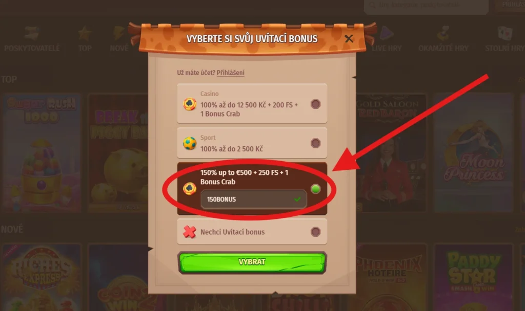 Ako si aktivovať promo kód 150BONUS