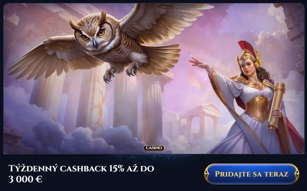 Cazeus Casino týždenný cashback