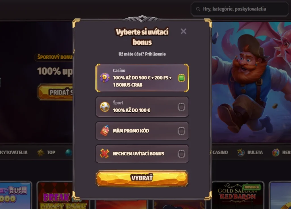 Dragonia bonus na uvítanie registrácia v kasíne