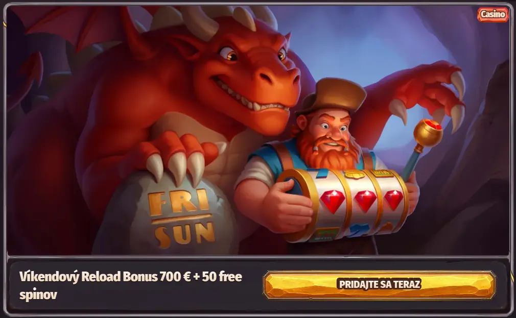 Dragonia Casino víkendový reload bonus