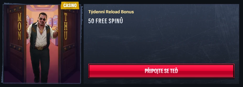 Mafia Casino týždenných 50 free spinov