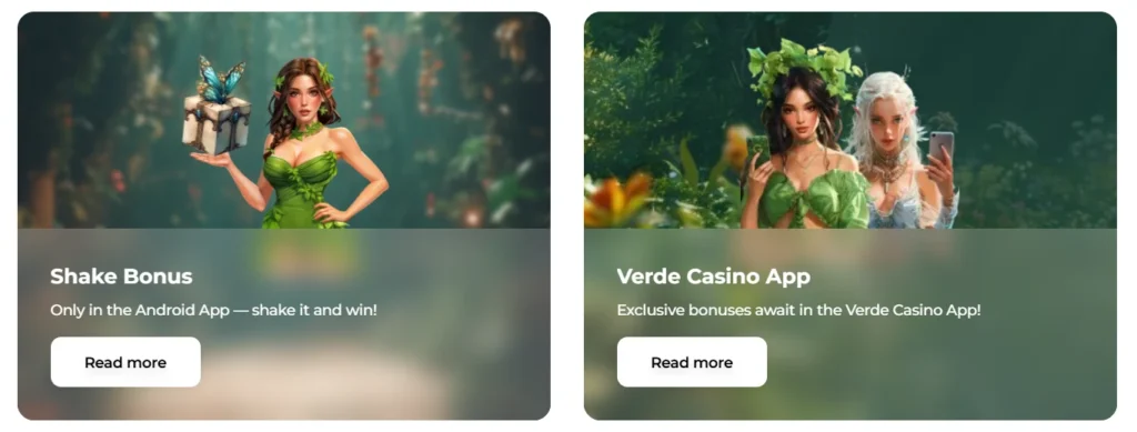 Štartovací Verde bonus mobilná aplikácia