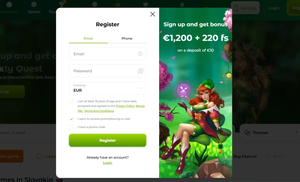 Štartovací Verde bonus registrácia do kasína