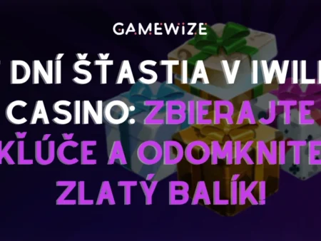 🎰 7 dní šťastia v iWild Casino: Zbierajte kľúče a odomknite zlatý balík s 300 free spinmi a 150% bonusom!