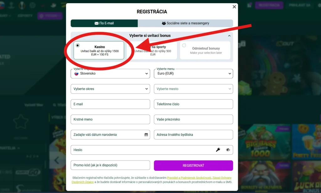 Ako získať SpinBetter uvítací balík