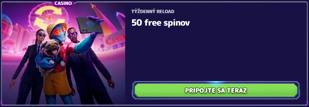 Alf Casino bonus 50 free spinov týždenne