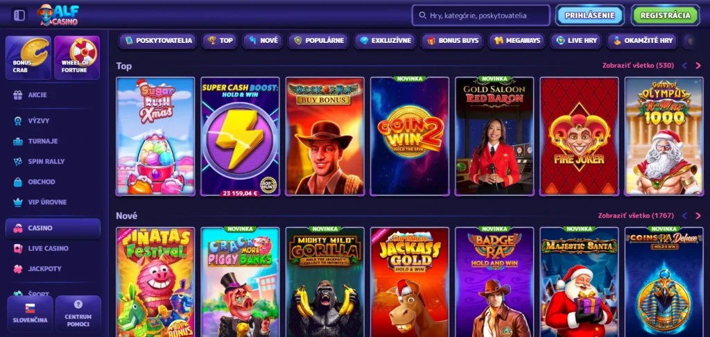 Alf Casino ponuka hier