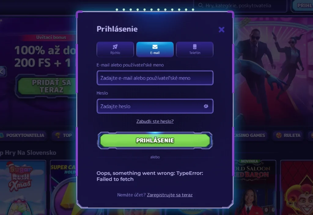 Alf Casino prihlásenie