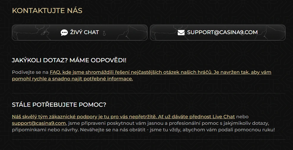 Casina Casino kontakt