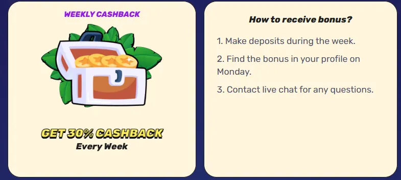 Gamblezen Casino VIP cashback bonus