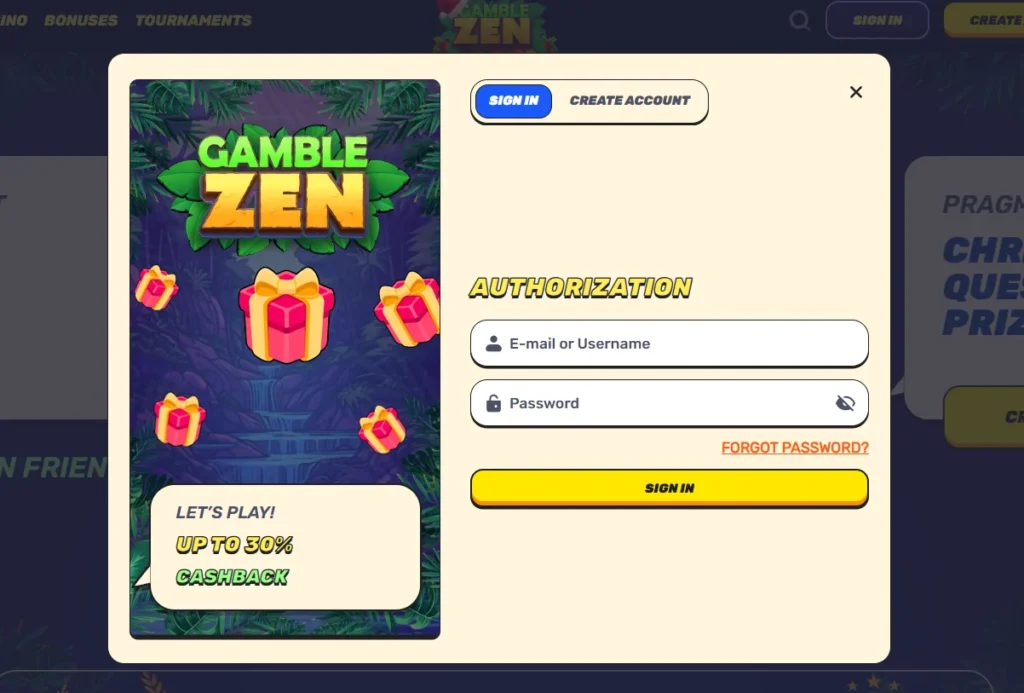 Gamblezen Casino prihlásenie