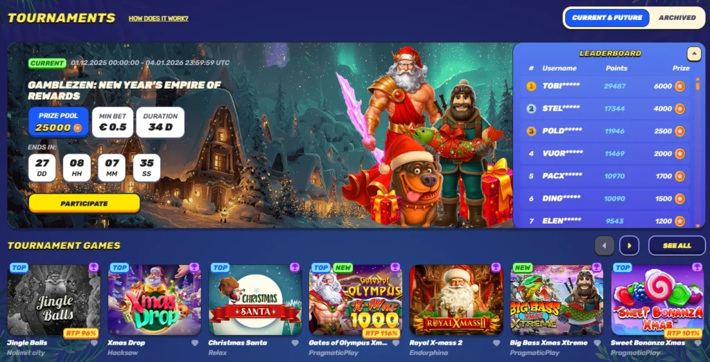 Gamblezen Casino turnaje