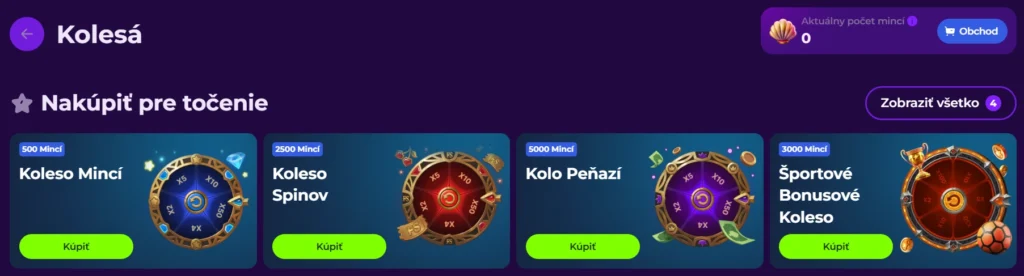 Gambloria Casino kolesá šťastia