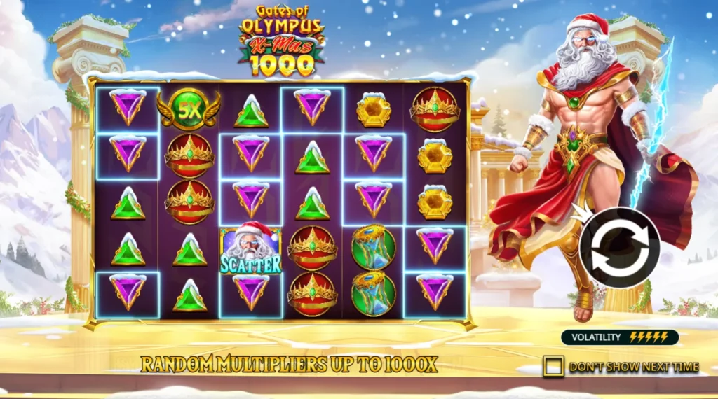 Christmas Spin Win Quest Gates of Olympus