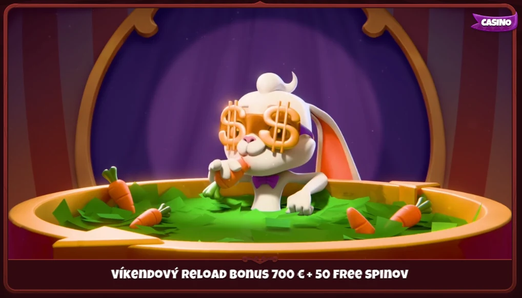 Magius Casino víkendový reload bonus 