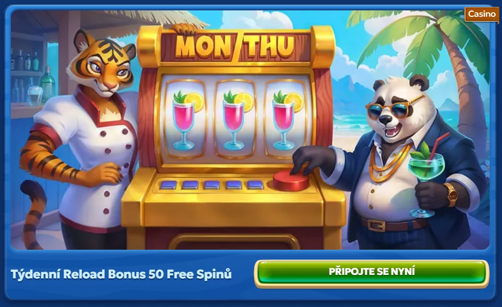 Pandido Casino bonus 50 free spinov týždenne