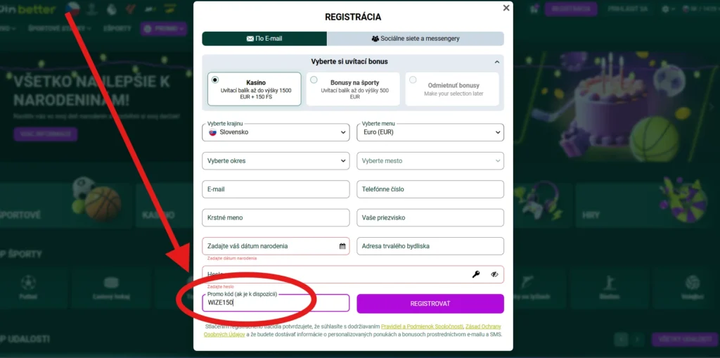 150 free spinov bez vkladu registrácia