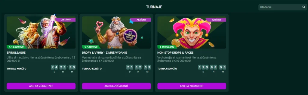 SpinBetter Casino turnaje