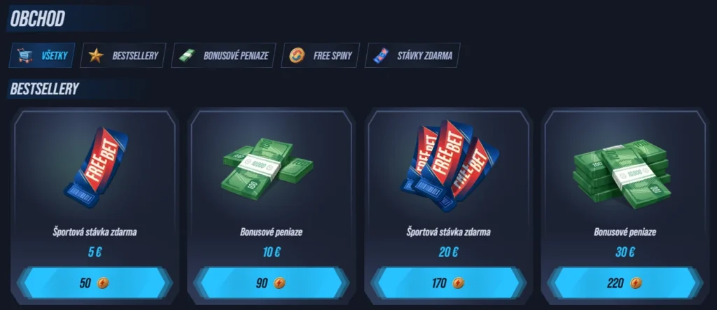 VegasHero Casino obchod a špeciálne funkcie