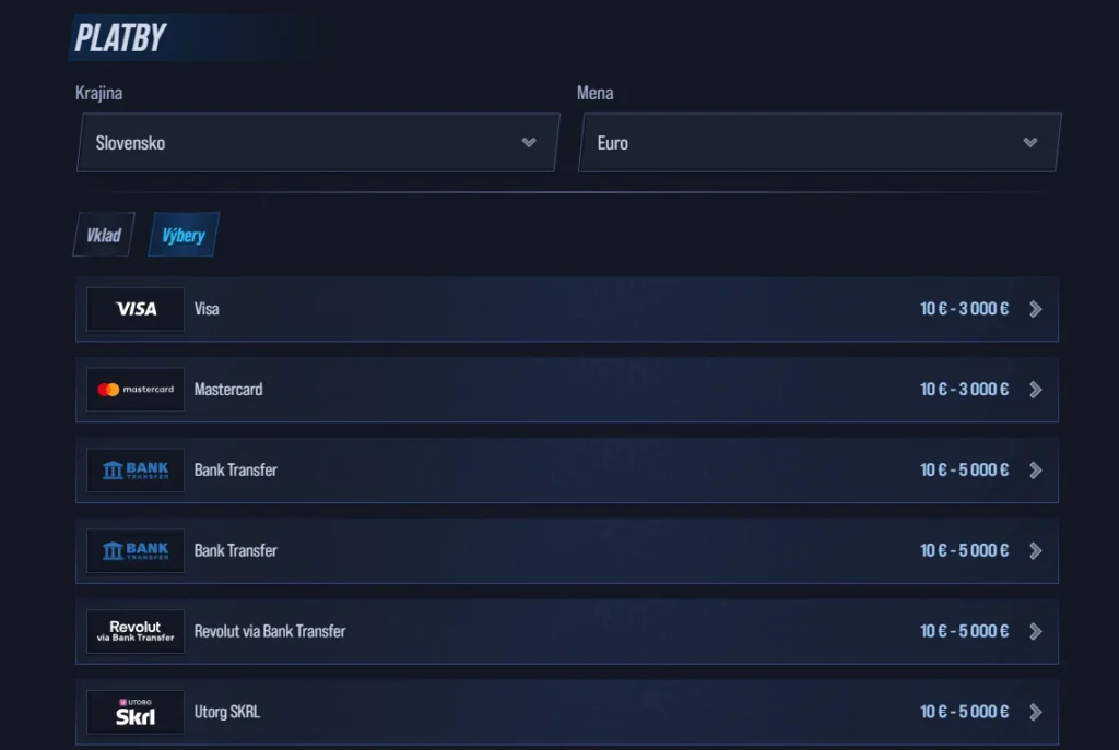 VegasHero Casino vklady