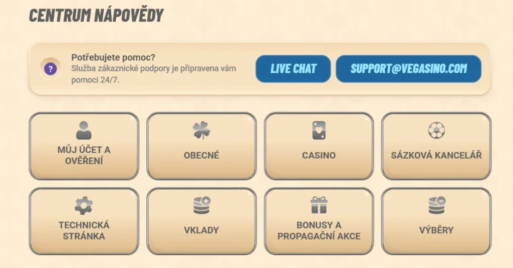 Vegasino centrum pomoci