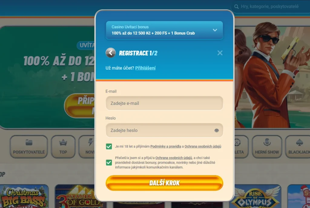 vegasino registrácia