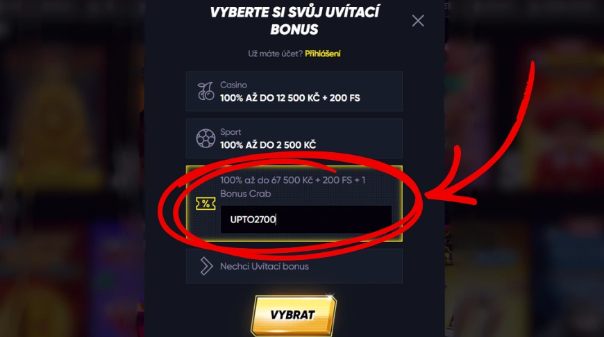 QuickWin Casino promo kód UPTO2700 registrácia