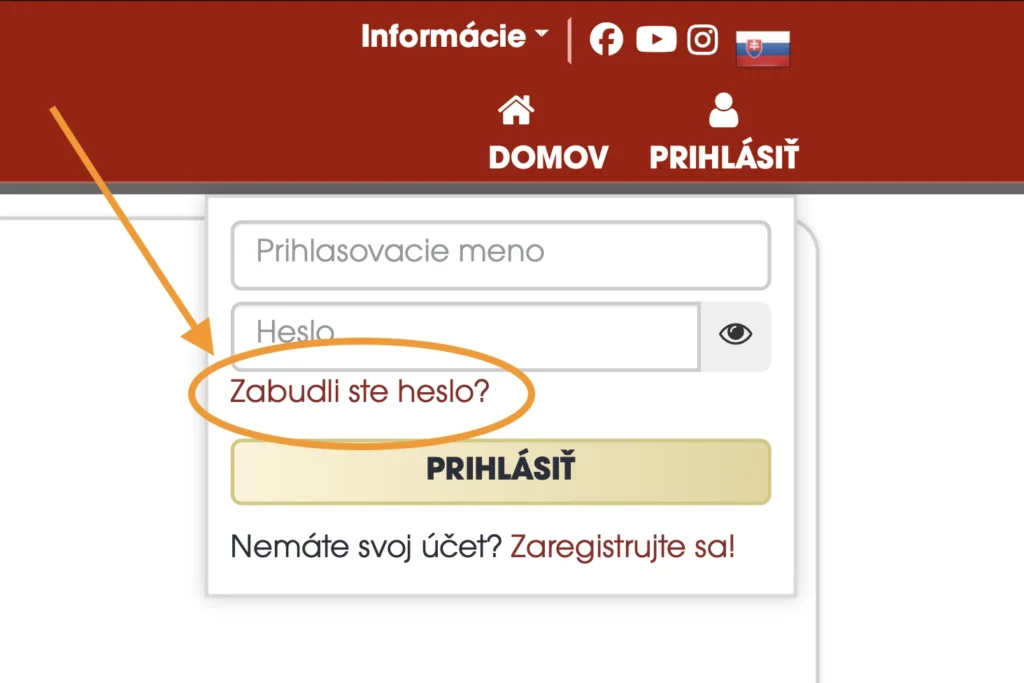 MONACObet obnovenie hesla