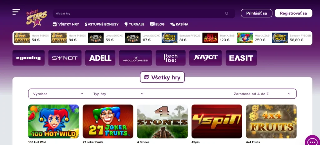 Rebuy Stars Casino ponuka hier