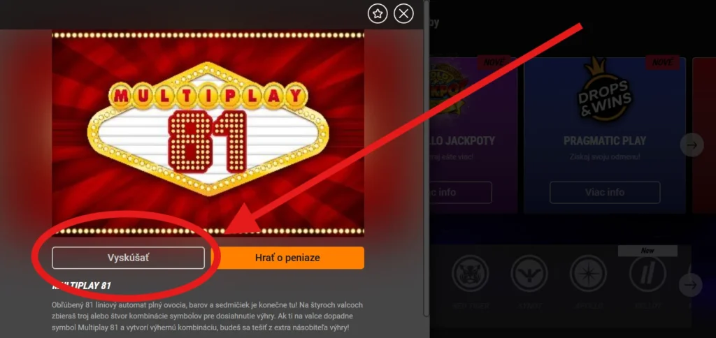 Niké automaty zadarmo