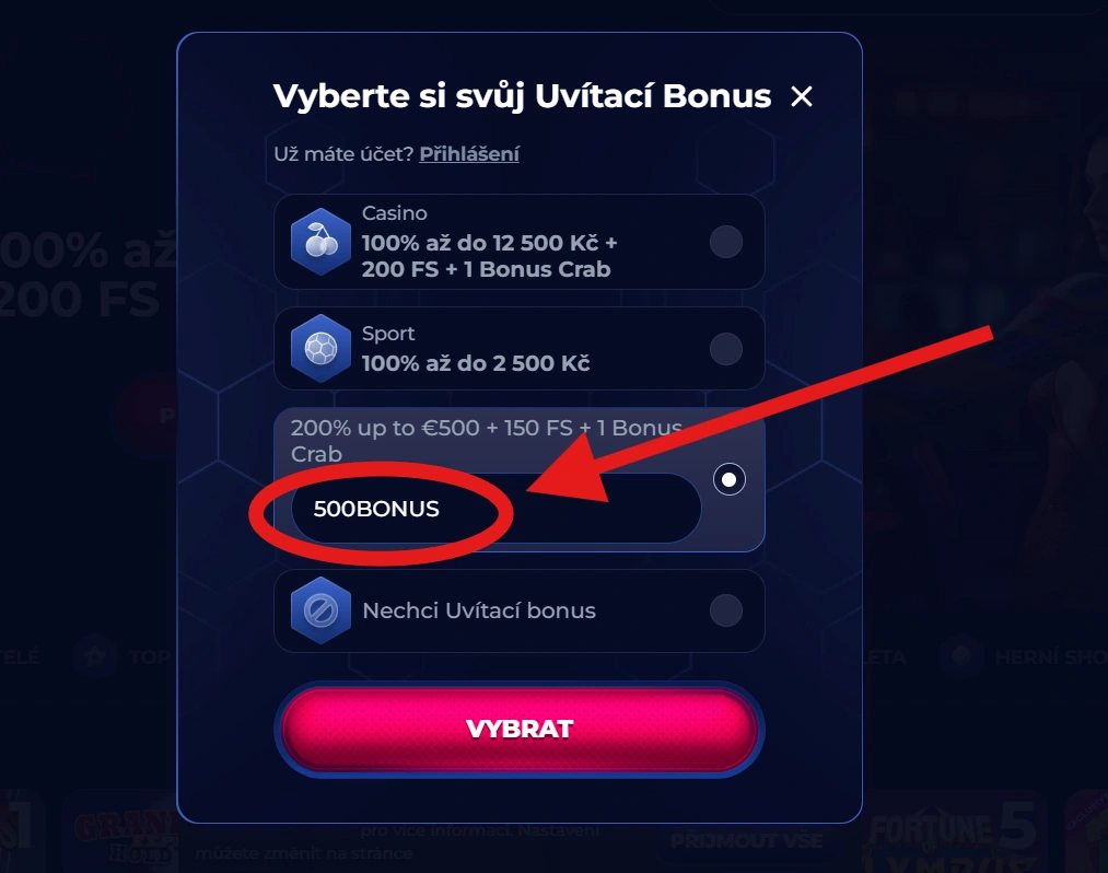 ako aktivovať 500BONUS