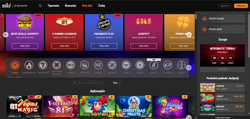 Niké prihlásenie svet hier