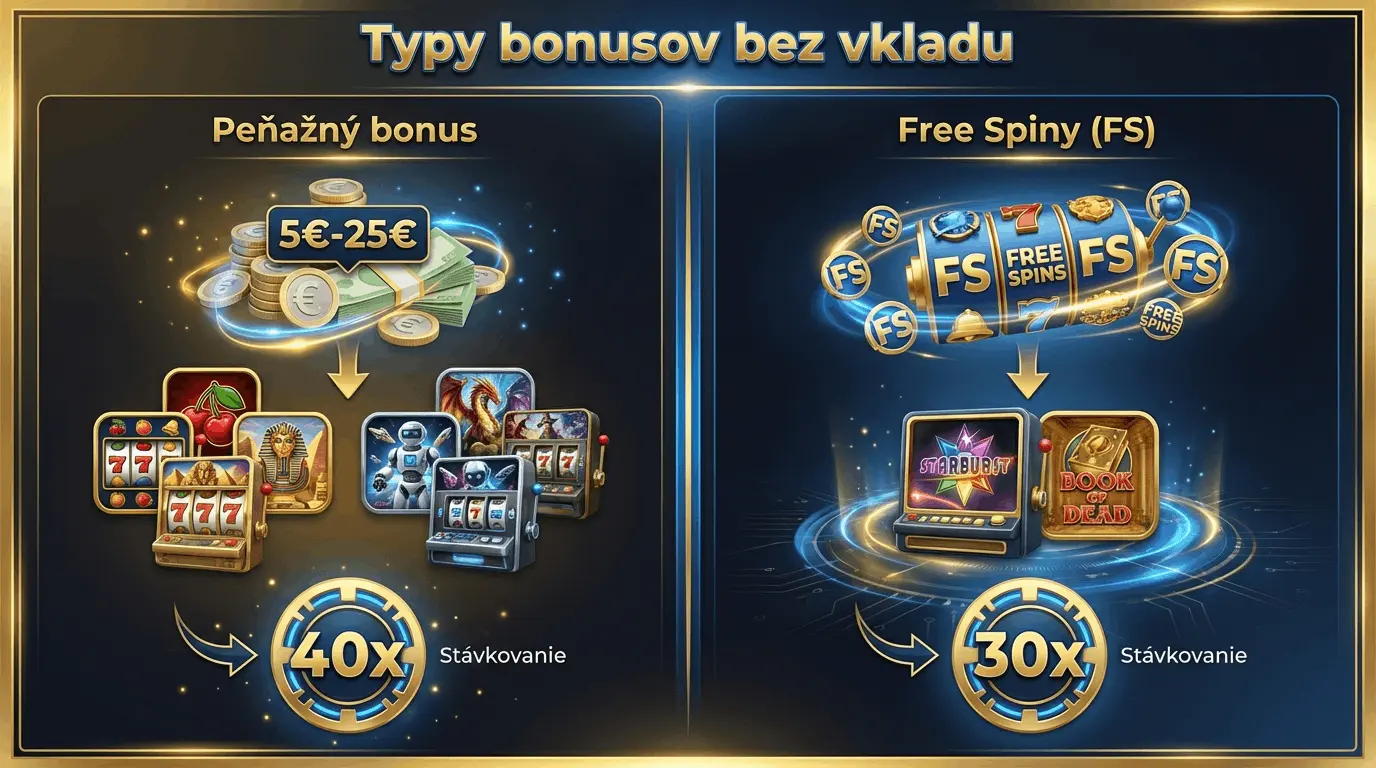 Typy casino bonusov bez vkladu