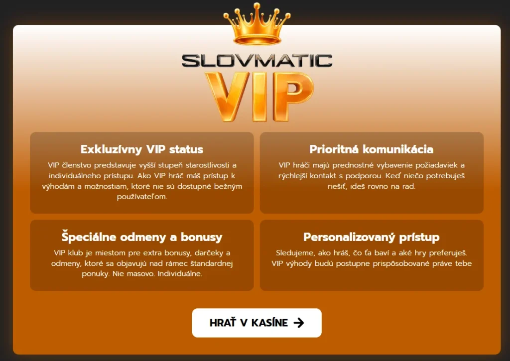 Slovmatic Bonus VIP program