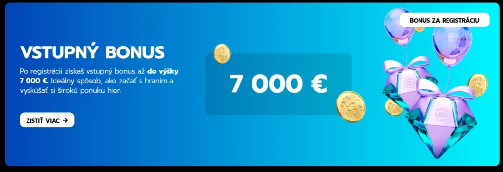Slovmatic Bonus vstupný bonus