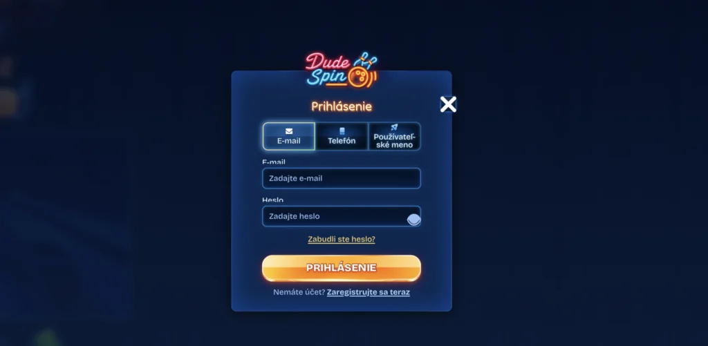 Dudespin Casino login