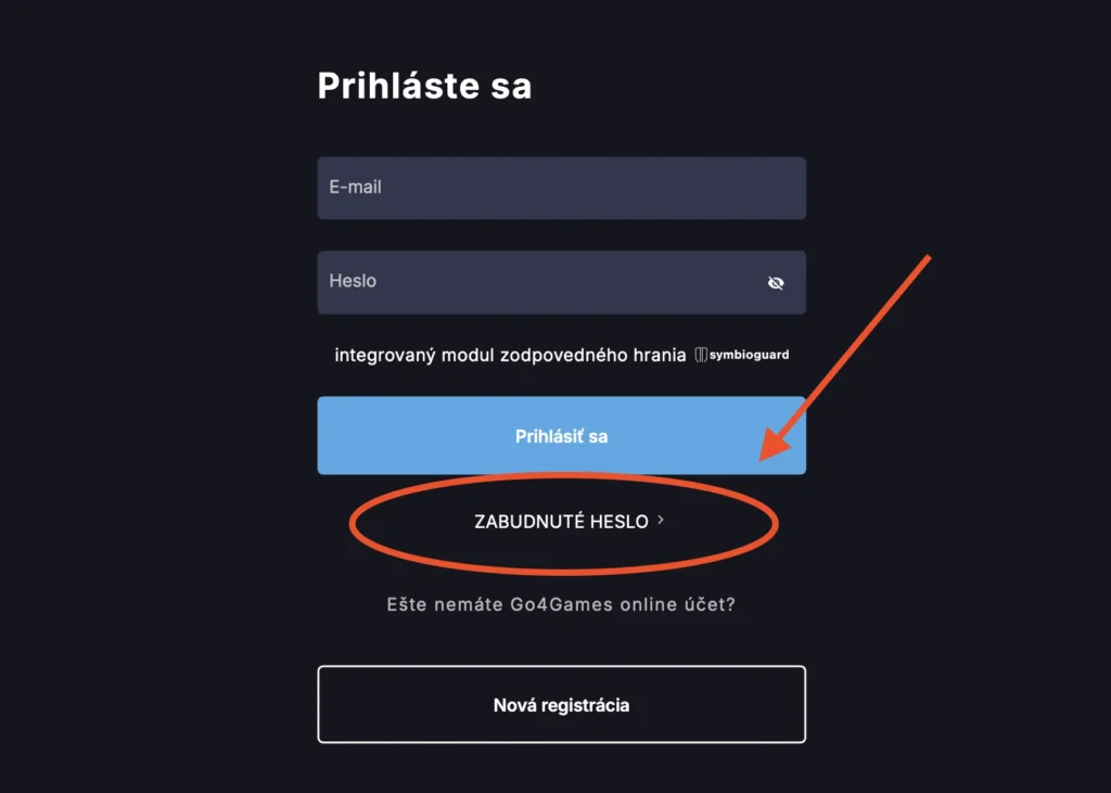 G4G obnova hesla